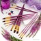 RSET-9315 | 12pc Burgundy Taklon Long Handle Variety Brush Set